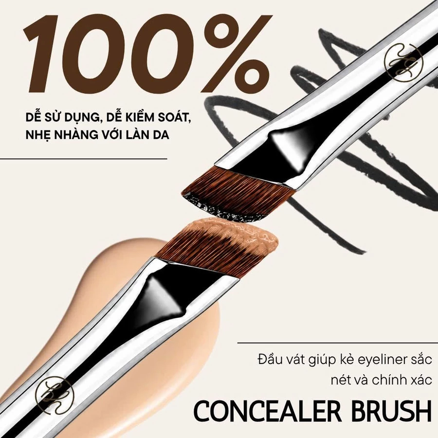 Cọ Tán Kem Che Khuyết Điểm BH Cosmetics Concealer Brush BH338